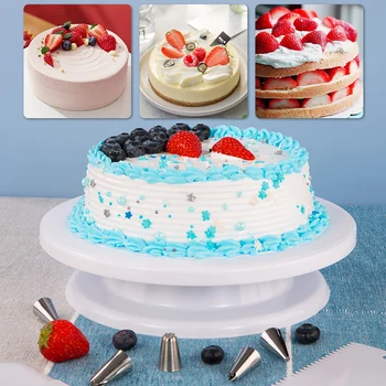 Cake Plate Turntable Rotating Cake Plastic Dough Knife Decorating Cream Cakes Stand Rotary Table DIY Pan Baking Tool 6Pcs/Set
Cake Plate Turntable Rotating Cake Plastic Dough Knife Decorating Cream Cakes Stand Rotary Table DIY Pan Baking Tool 6Pcs/Set