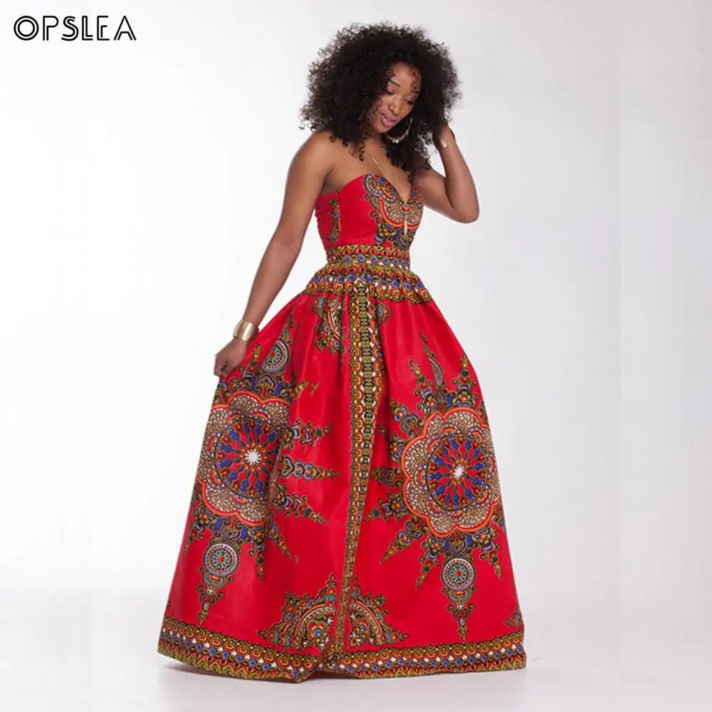 Opslea African Women Red Digital Print Wrapped Dresses Tribal Ethnic Pattern Long Dress Dashiki African National Classic Clothes
Opslea African Women Red Digital Print Wrapped Dresses Tribal Ethnic Pattern Long Dress Dashiki African National Classic Clothes
