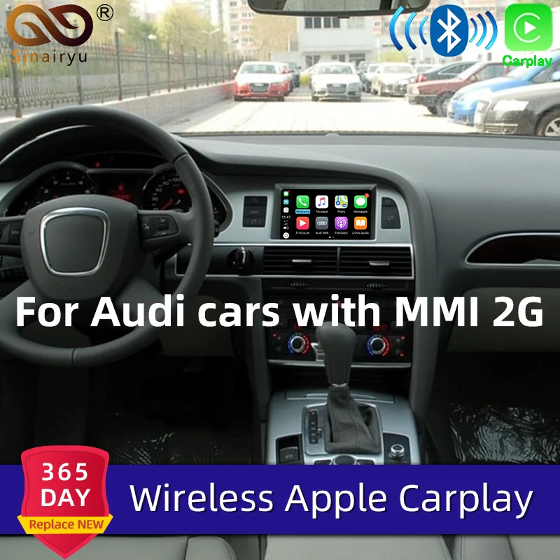 Фото Sinairyu Apple Carplay беспроводная для Audi MMI 2G обновленная Android зеркалирование Wi-Fi