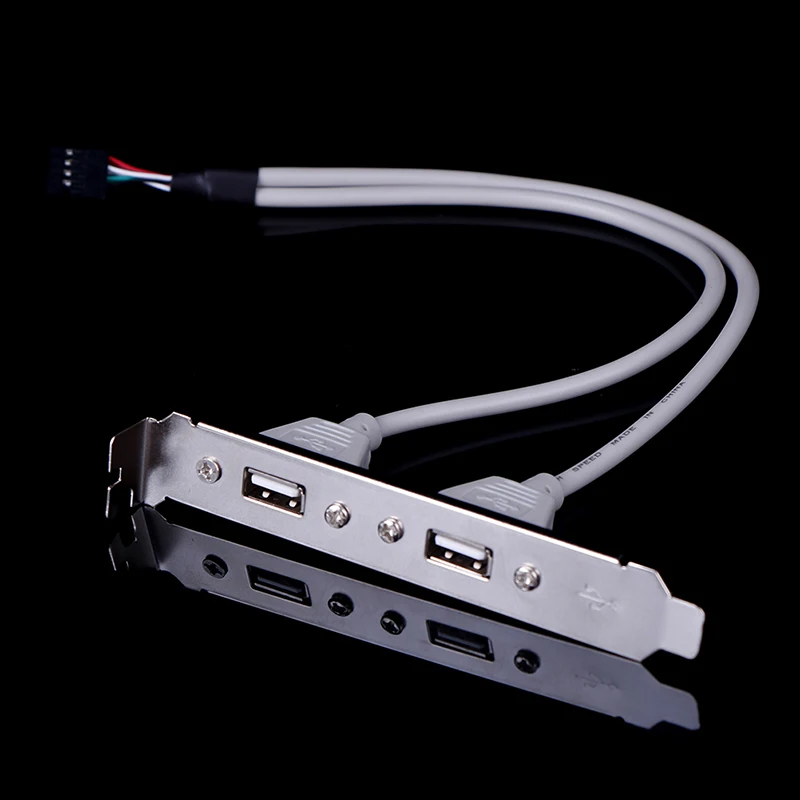 1Pc 2 Port USB2.0 Rear Panel Expansion Bracket To Motherboard USB Header Adapter
1Pc 2 Port USB2.0 Rear Panel Expansion Bracket To Motherboard USB Header Adapter