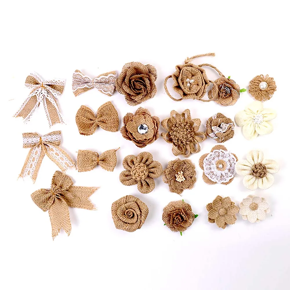 1 set Handmade Jute Hessian Burlap Rose Flowers Bow Vintage Rustic Wedding Christmas Party Festival Home Decoration DIY Craft
1 set Handmade Jute Hessian Burlap Rose Flowers Bow Vintage Rustic Wedding Christmas Party Festival Home Decoration DIY Craft