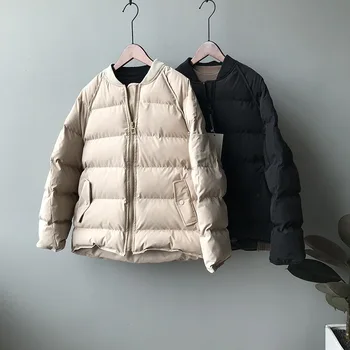 Women Cotton-padded Coat New Autumn Winter Stand Collar Thick All-match Bread Coats Long Sleeve Students Wadded Jackets Casual 
Women Cotton-padded Coat New Autumn Winter Stand Collar Thick All-match Bread Coats Long Sleeve Students Wadded Jackets Casual