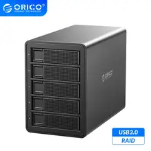 

ORICO 35 Series Enterprise 5 bay 3.5'' HDD Docking Station USB3.0 to SATA With RAID HDD Enclosure 150W Internal Power HDD Case