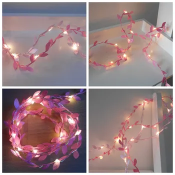 Artificial Leaves Vine String Lights AA Battery Power Hanging Copper Wire Garland Light For Wedding DIY Home Party Garden Decor
Artificial Leaves Vine String Lights AA Battery Power Hanging Copper Wire Garland Light For Wedding DIY Home Party Garden Decor