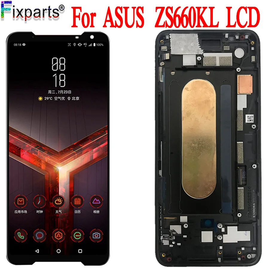 Оригинальный Super Amoled для ASUS_I001DE ROG Phone 2 II ZS660KL ЖК-дисплей + сенсорная панель