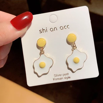 Creative personality earrings Korea interest poached egg earrings to wear take a geometric female delicate temperament earrings
Creative personality earrings Korea interest poached egg earrings to wear take a geometric female delicate temperament earrings