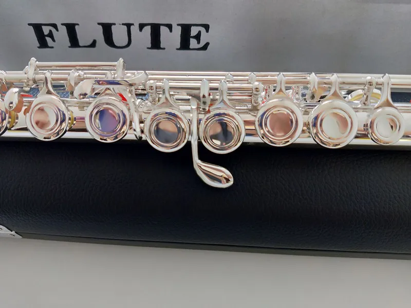 Gold mouthpiece Flute 371H Silver flute C Tune and E key 17 open musical instruments B flute Professional With Case
Gold mouthpiece Flute 371H Silver flute C Tune and E key 17 open musical instruments B flute Professional With Case