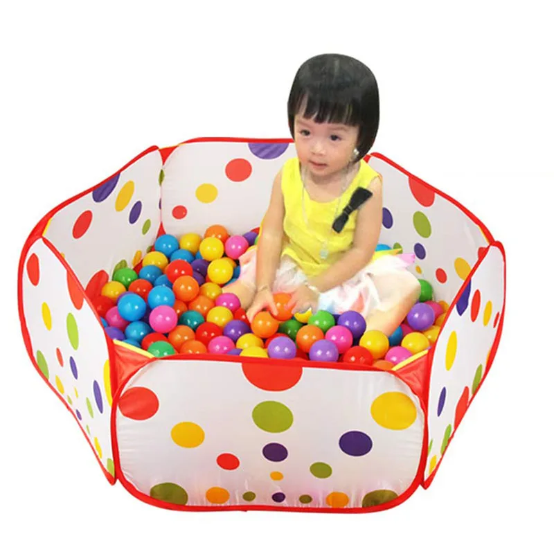 Ball Pool Marine ball fence up Hexagon Polka Dot Children Ball Play Pool Tent Carry Tote Toy ballenbak #4AA9 (4)