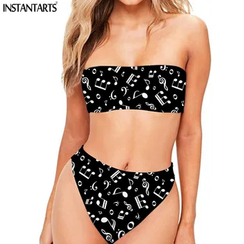 INSTANTARTS Women Summer Beach Swimwear Music Notes Print Female Sexy Swimsuits 2019 New Arrival Strapless Bandeau Bikini 
INSTANTARTS Women Summer Beach Swimwear Music Notes Print Female Sexy Swimsuits 2019 New Arrival Strapless Bandeau Bikini