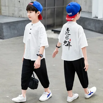 New 5-10 years old children's clothing boy suit summer big children handsome printing Korean version of the tide boy two-piece
New 5-10 years old children's clothing boy suit summer big children handsome printing Korean version of the tide boy two-piece