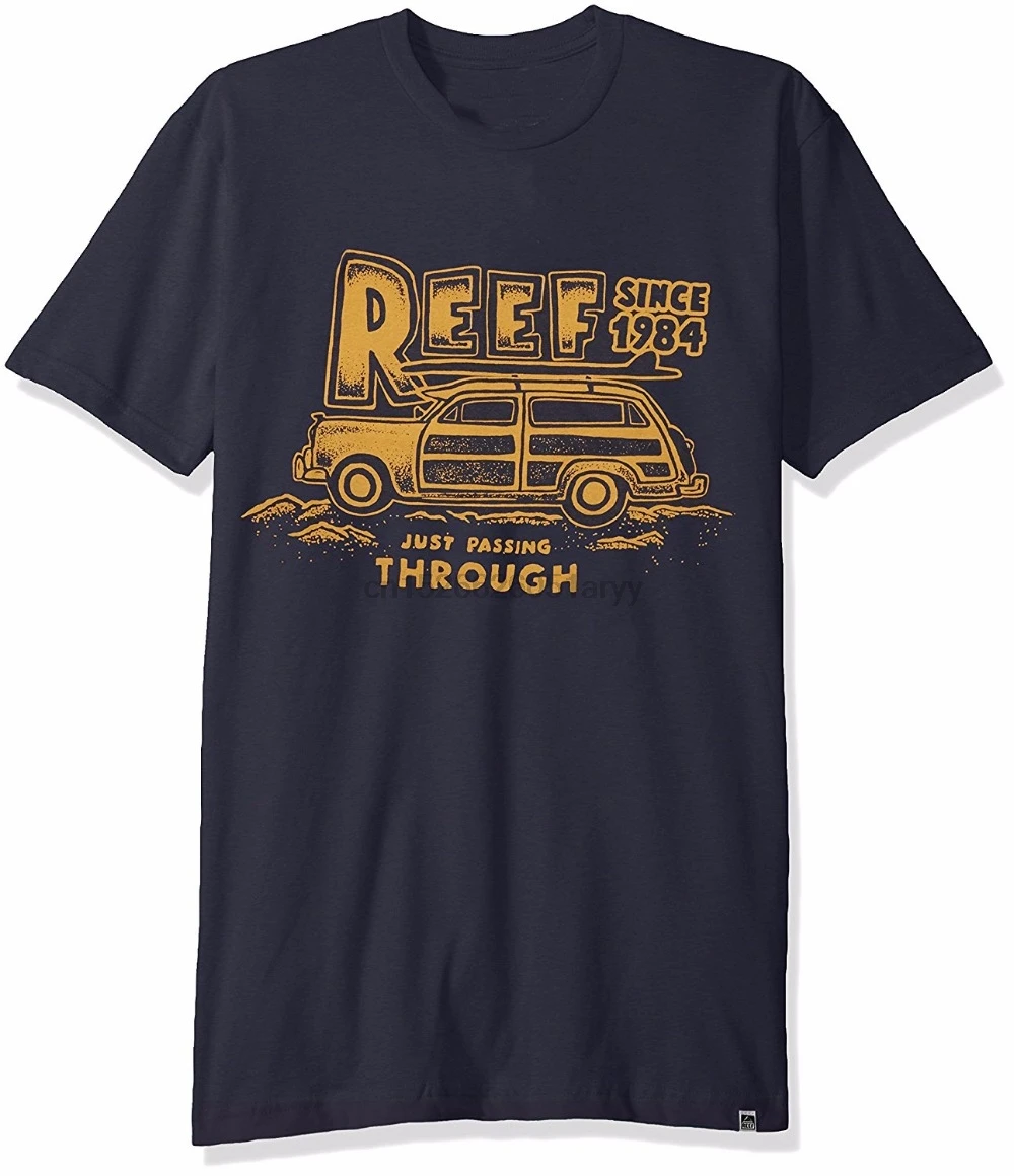 2019 Free shipping New Print Men Summer style Reef Since 1984 Just Passing Through Men t shirt Great Quality Funny 100% Cotton
2019 Free shipping New Print Men Summer style Reef Since 1984 Just Passing Through Men t shirt Great Quality Funny 100% Cotton