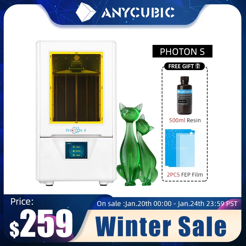 Anycubic Photon S 3d принтер DIY стоматологический UV с высоким разрешением двойной Z осевой