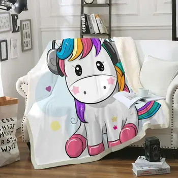 Unicorn Sherpa Blanket Cartoon Animal Throw Fleece Blanket for Kids Colorful Fluffy Blanket Music Unicorn Fur Throw Blanket
Unicorn Sherpa Blanket Cartoon Animal Throw Fleece Blanket for Kids Colorful Fluffy Blanket Music Unicorn Fur Throw Blanket