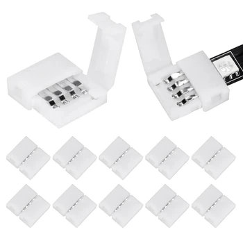 50Packs 4-Pin RGB LED Light Strip Connectors 10mm LED Strip Gapless Solderless Adapter Terminal Extension
50Packs 4-Pin RGB LED Light Strip Connectors 10mm LED Strip Gapless Solderless Adapter Terminal Extension