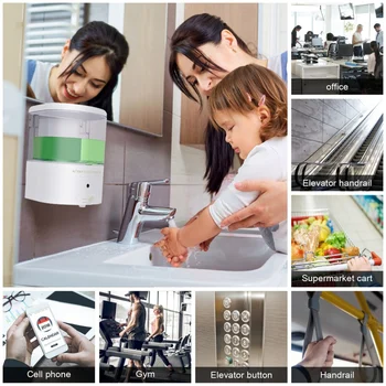 Hand Sanitizer Dispenser, Touchless Soap Dispenser, Automatic Wall Soap Dispenser, Kitchen Bathroom Contactless Soap Dispenser
Hand Sanitizer Dispenser, Touchless Soap Dispenser, Automatic Wall Soap Dispenser, Kitchen Bathroom Contactless Soap Dispenser