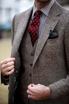 Men Wool Tweed Custom Made Suit Tailored Single Breasted Notch Lapel Blazer Party Festival Stage Outfit 3 PCs(Jacket+Pant+Vest)
Men Wool Tweed Custom Made Suit Tailored Single Breasted Notch Lapel Blazer Party Festival Stage Outfit 3 PCs(Jacket+Pant+Vest)