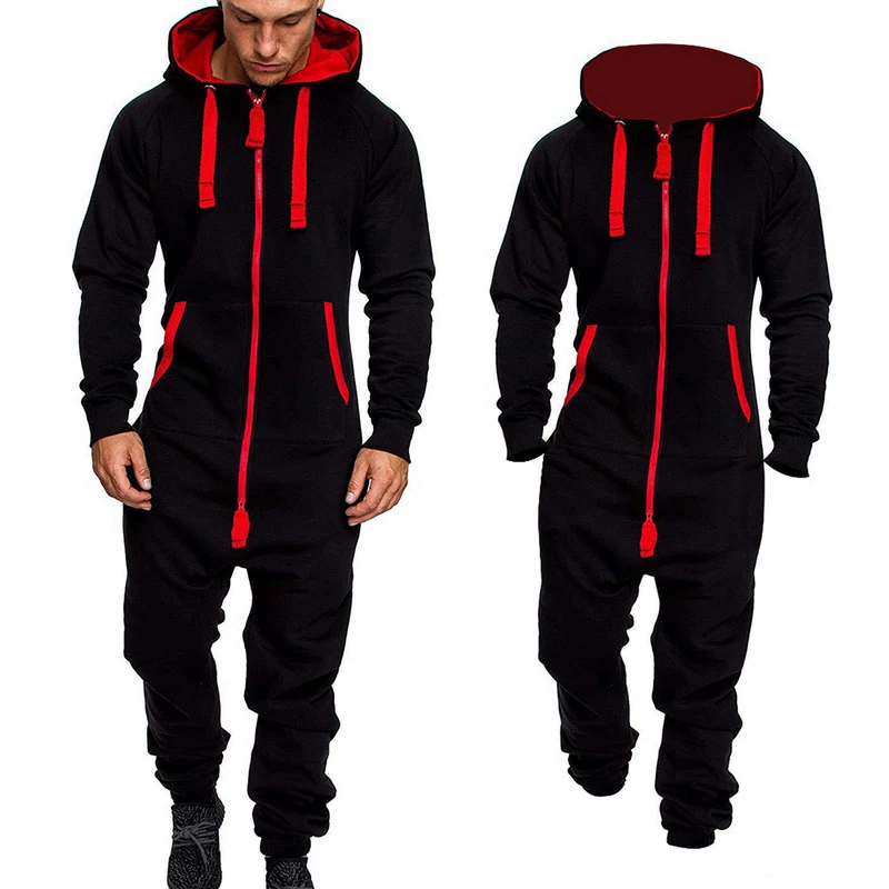 2020 Mens -piece Garment Pajama Men Solid Splicing Jumpsuit Playsuit Zipper Hoodie Male Patchwork Jumpsuits Overalls Hombre
2020 Mens -piece Garment Pajama Men Solid Splicing Jumpsuit Playsuit Zipper Hoodie Male Patchwork Jumpsuits Overalls Hombre