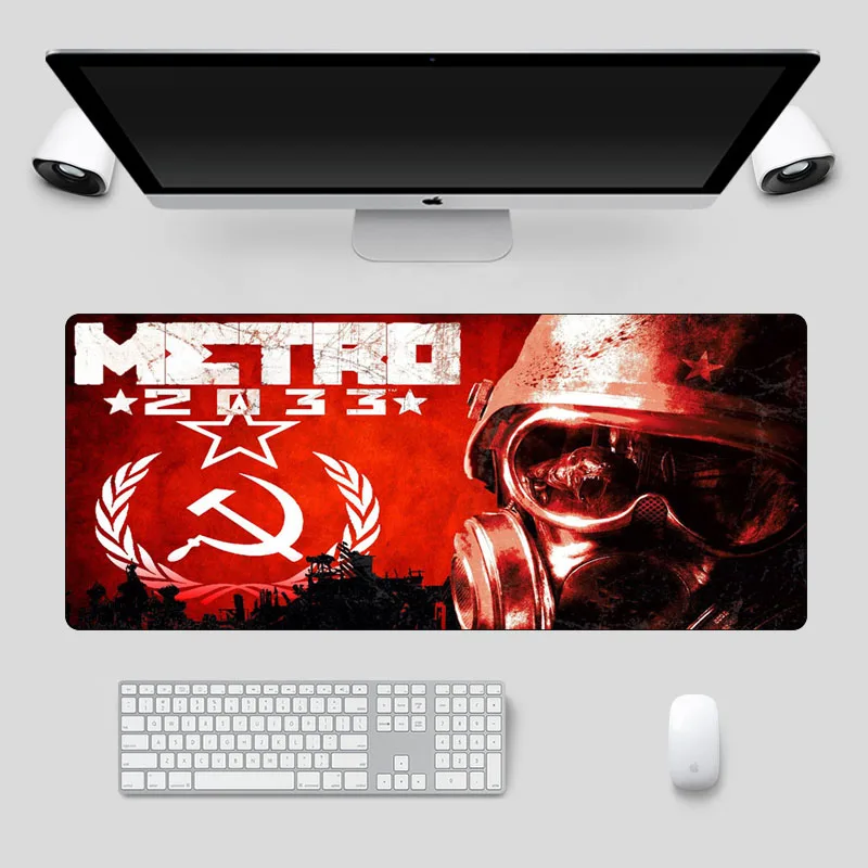 

Large Gaming Mousepad Metro 2033 Computer Locking Edge Rubber Durable Mouse pad Gamer 70x30cm Non-Skid Laptop Notebook Desk Mat