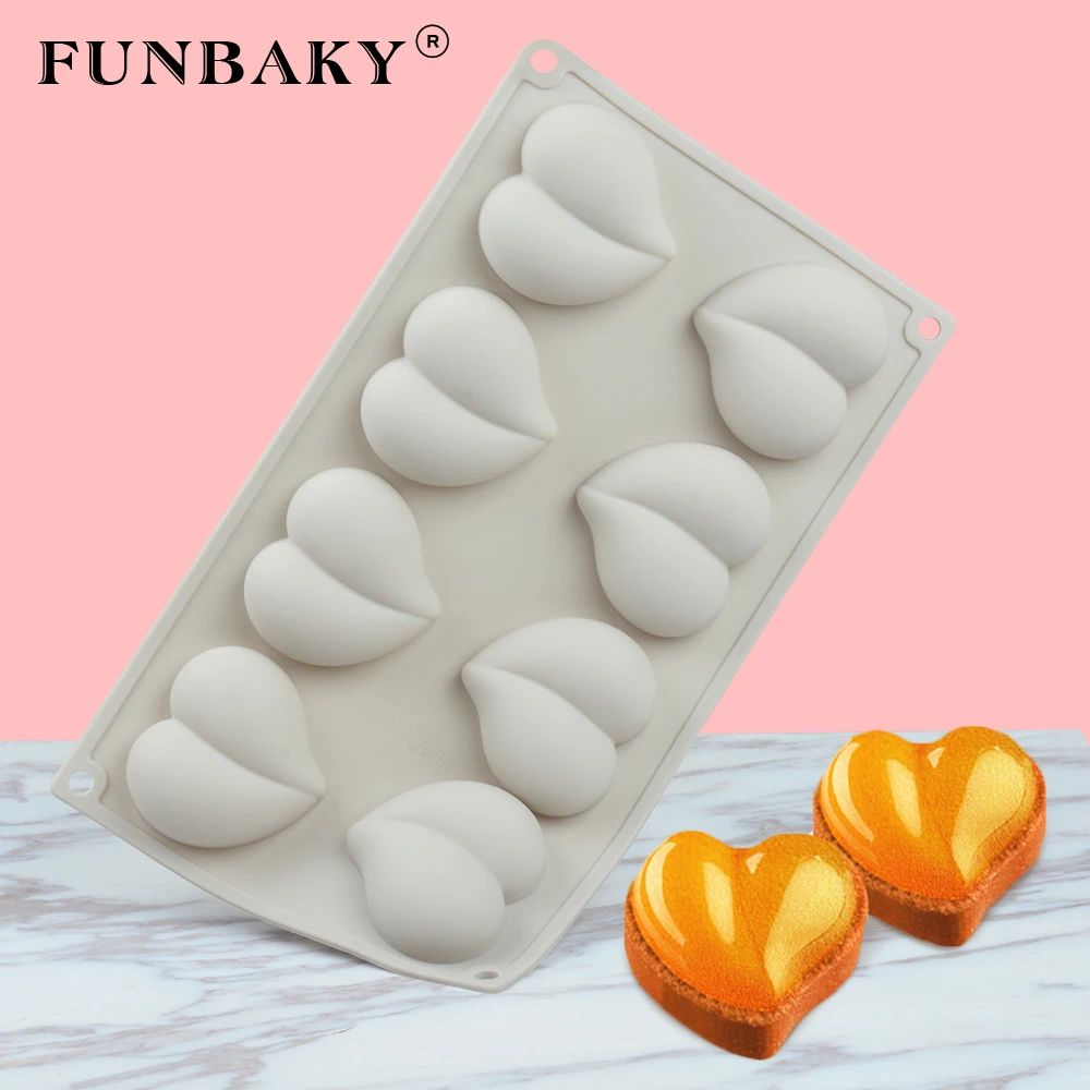 FUNBAKY 8 Cavity Heart Silicone Mold Cake Decorating Tools For Baking Cupcake Truffle Moulds Bakeware Forms
FUNBAKY 8 Cavity Heart Silicone Mold Cake Decorating Tools For Baking Cupcake Truffle Moulds Bakeware Forms