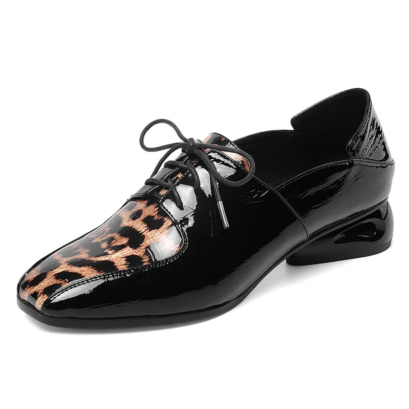 2020 Classic Design Women Square Toe Lace-up Casual Pumps Spring Summer Sexy Leopard Genuine Leather Office Shoes Woman
2020 Classic Design Women Square Toe Lace-up Casual Pumps Spring Summer Sexy Leopard Genuine Leather Office Shoes Woman