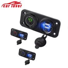 Digital Voltmeter 12V-24V Dual USB Charge Cigarette Lighter Socket with On/Off Button Switch 4.2A Car Fast Charger
Digital Voltmeter 12V-24V Dual USB Charge Cigarette Lighter Socket with On/Off Button Switch 4.2A Car Fast Charger