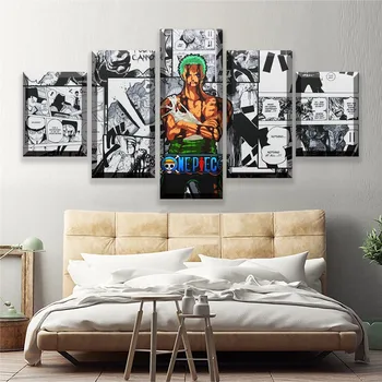 Canvas Prints Pictures Wall Art 5 Pieces One Piece Zoro Paintings Anime Poster Living Room Decor Modular Framework
Canvas Prints Pictures Wall Art 5 Pieces One Piece Zoro Paintings Anime Poster Living Room Decor Modular Framework