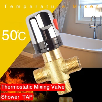 Brass Thermostatic Mixing Valve Bathroom Faucet Temperature Mixer Control Thermostatic Valve Home Improvement Accessories
Brass Thermostatic Mixing Valve Bathroom Faucet Temperature Mixer Control Thermostatic Valve Home Improvement Accessories