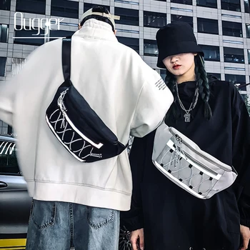 Ougger Chest Bag Men Reflective Oxford Shoulder Bags Women Hip-Hop Street Wear Crossbody Bag Casual Travel Waist Pack 
Ougger Chest Bag Men Reflective Oxford Shoulder Bags Women Hip-Hop Street Wear Crossbody Bag Casual Travel Waist Pack