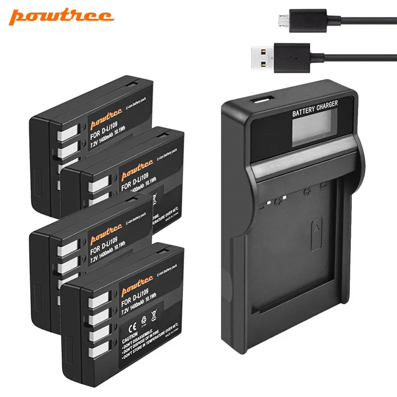 Powtree For PENTAX D-LI109 LI-ION DLI109 D LI109 BATTERY +USB LCD Charger For Pentax K-30 K-50 K-500 K-S1 K-S2
Powtree For PENTAX D-LI109 LI-ION DLI109 D LI109 BATTERY +USB LCD Charger For Pentax K-30 K-50 K-500 K-S1 K-S2