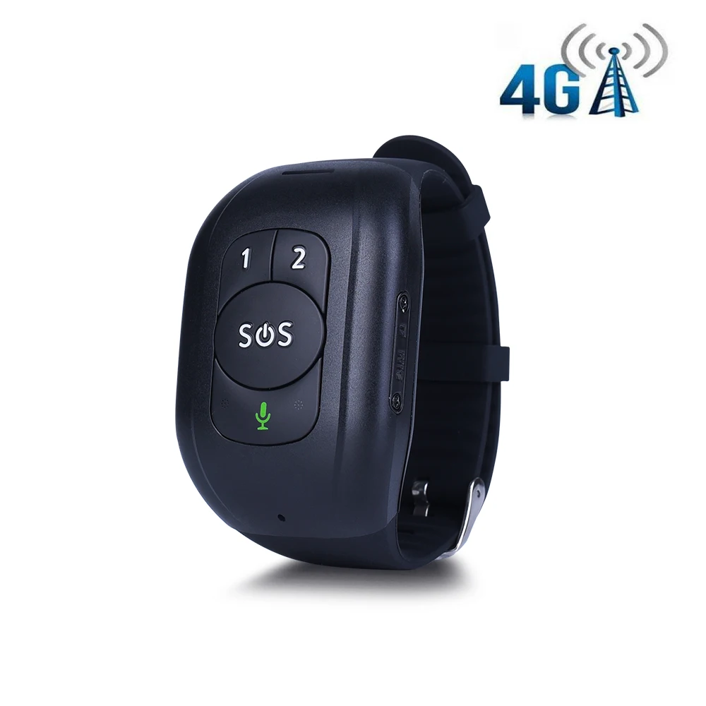 Экстренная сигнализация SOS Браслет на кнопке для пожилых детей 4G GSM Поддержка