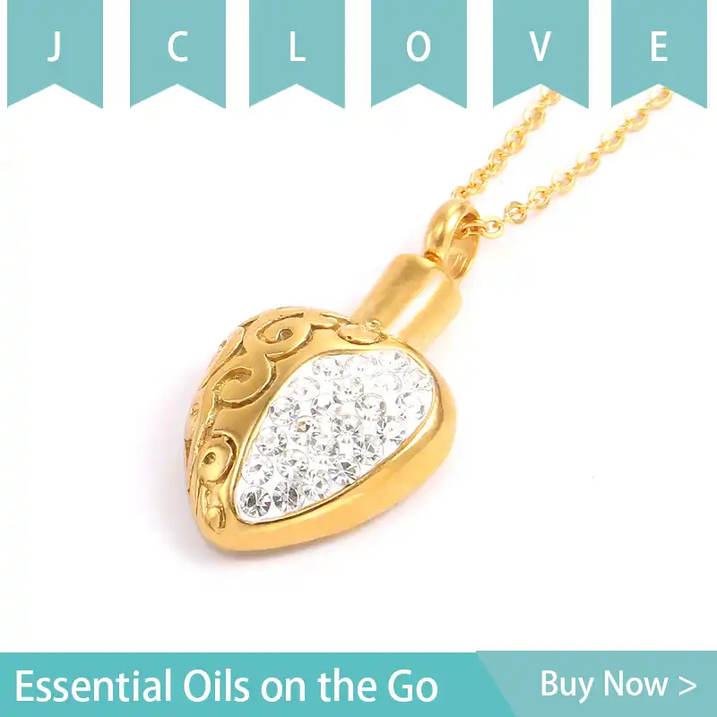stainless steel necklace essential oil diffuser aromatherapy