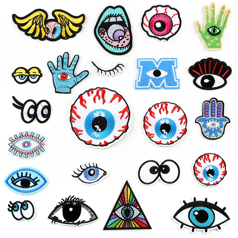 Iron on Eyes Palm Patches for Clothing Stripe Punk Embroidered Patches Eyes Palm Badge Sticker on Clothes for Kids DIY Appliques
Iron on Eyes Palm Patches for Clothing Stripe Punk Embroidered Patches Eyes Palm Badge Sticker on Clothes for Kids DIY Appliques