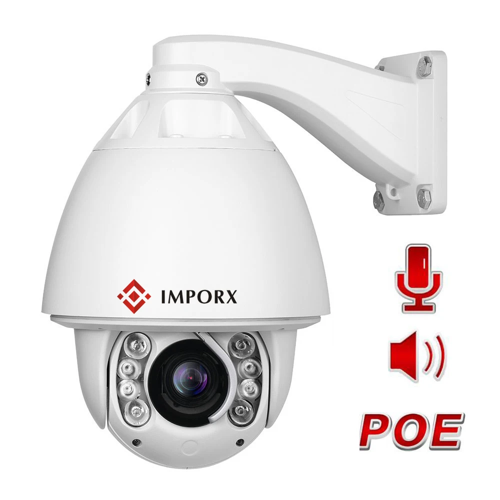 IMPORX Auto Tracking PTZ Camera H.265 IP Camera IR Auto Tracker 20X Optical ZOOM Built-in POE Camera Onvif P2P IR Two Way Audio
IMPORX Auto Tracking PTZ Camera H.265 IP Camera IR Auto Tracker 20X Optical ZOOM Built-in POE Camera Onvif P2P IR Two Way Audio