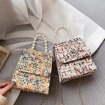 Pearl Tote Chain Portable Shoulder Bags Popular Simple Female Daily Bag Retro Women Woolen Crossbody Handbags
Pearl Tote Chain Portable Shoulder Bags Popular Simple Female Daily Bag Retro Women Woolen Crossbody Handbags