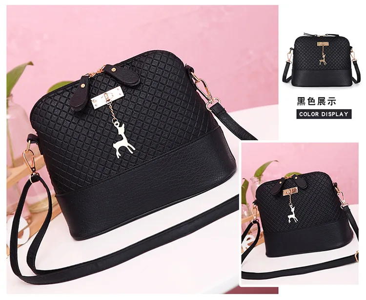 2020 Women Messenger Bags Fashion Mini PU Leather Bag With Deer Toy Shell Shape Bag Women Shoulder Bags Ladies Zipper Handbag 2020 Women Messenger Bags Fashion Mini PU Leather Bag With Deer Toy Shell Shape Bag Women Shoulder Bags Ladies Zipper Handbag