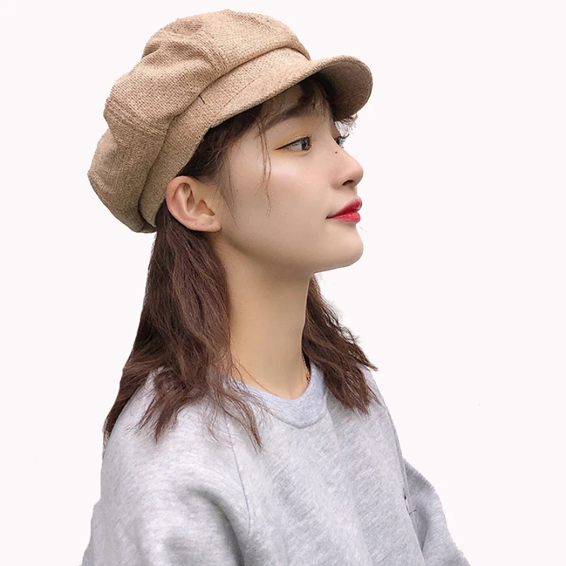 Solid Women Newsboy Cap Blank Female Vintage Visor Cap Spring Autumn Retro Octagonal Cap Breathable British Style Beret Hat Bone
Solid Women Newsboy Cap Blank Female Vintage Visor Cap Spring Autumn Retro Octagonal Cap Breathable British Style Beret Hat Bone