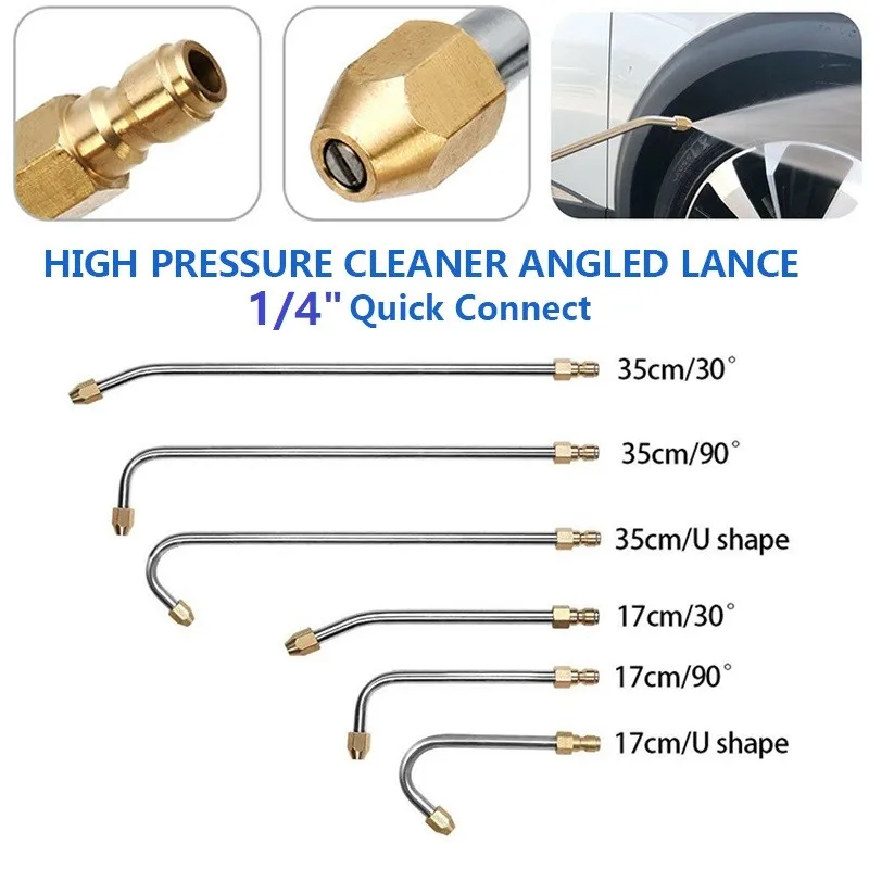 Car Washer Metal Jet Lance Water Wand Extension Cleaner Attachment Angled Lance U-Shaped Spray High Pressure Washers
Car Washer Metal Jet Lance Water Wand Extension Cleaner Attachment Angled Lance U-Shaped Spray High Pressure Washers