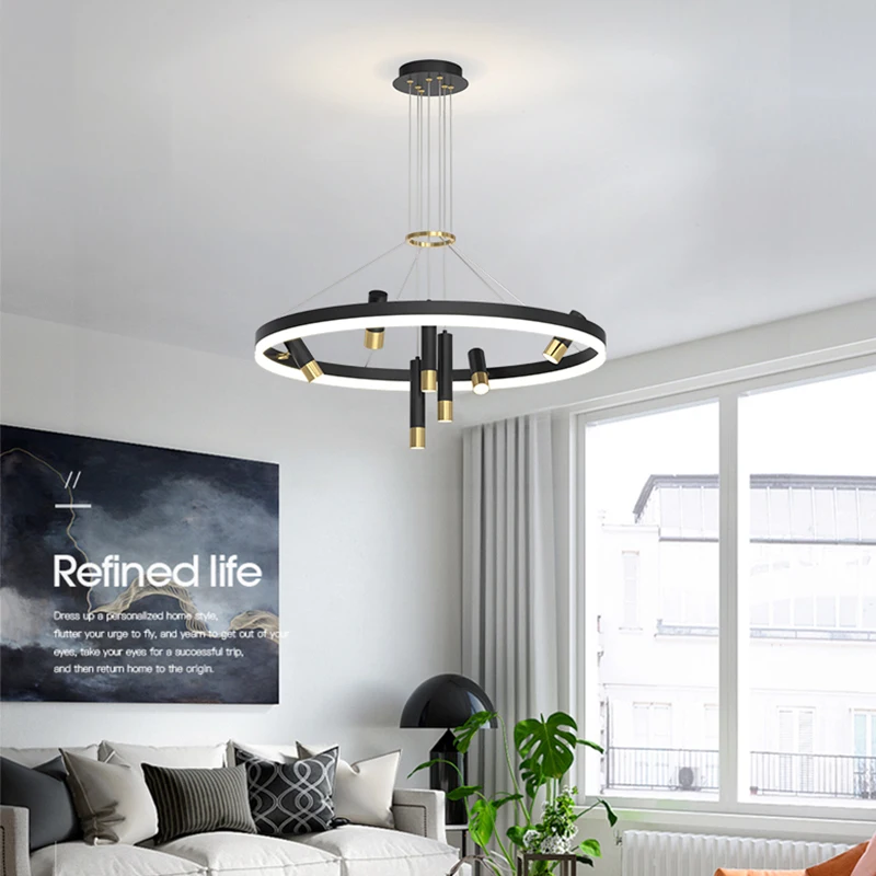 Living Room Dining Room Modern Led Chandelier Nordic Minimalist Style Kitchen Interior Decoration Ring Pendant Light Spotlight
Living Room Dining Room Modern Led Chandelier Nordic Minimalist Style Kitchen Interior Decoration Ring Pendant Light Spotlight