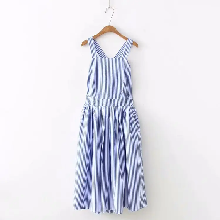 Europe And America 2019 Summer Women's Dress New Style Versitile Fashion Back Cross Vacation Style Stripes Slimming Suspender St
Europe And America 2019 Summer Women's Dress New Style Versitile Fashion Back Cross Vacation Style Stripes Slimming Suspender St