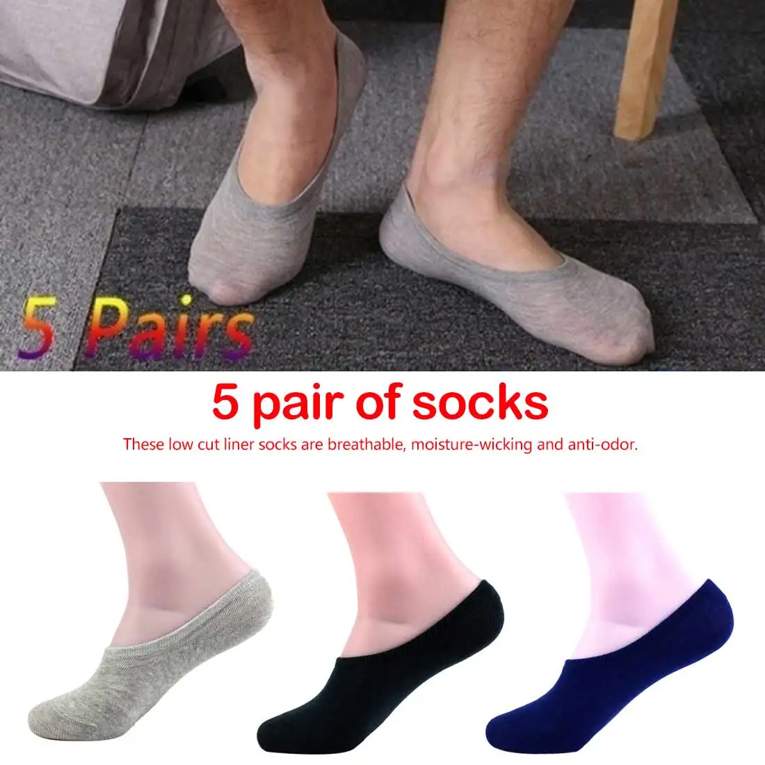 5 Pairs Fashion Solid Cotton Sock Slippers Summer Autumn 5 Colors Quality Fitted Mesh Design Invisible Boat Socks For Women Man
5 Pairs Fashion Solid Cotton Sock Slippers Summer Autumn 5 Colors Quality Fitted Mesh Design Invisible Boat Socks For Women Man