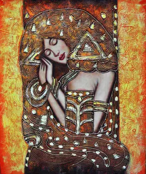 100% Hand-painted Artist Gustave Klimt Style Painting Reproduction Wall Décor Oil Painting Canvas Wall Art for Living Room Bedro
100% Hand-painted Artist Gustave Klimt Style Painting Reproduction Wall Décor Oil Painting Canvas Wall Art for Living Room Bedro