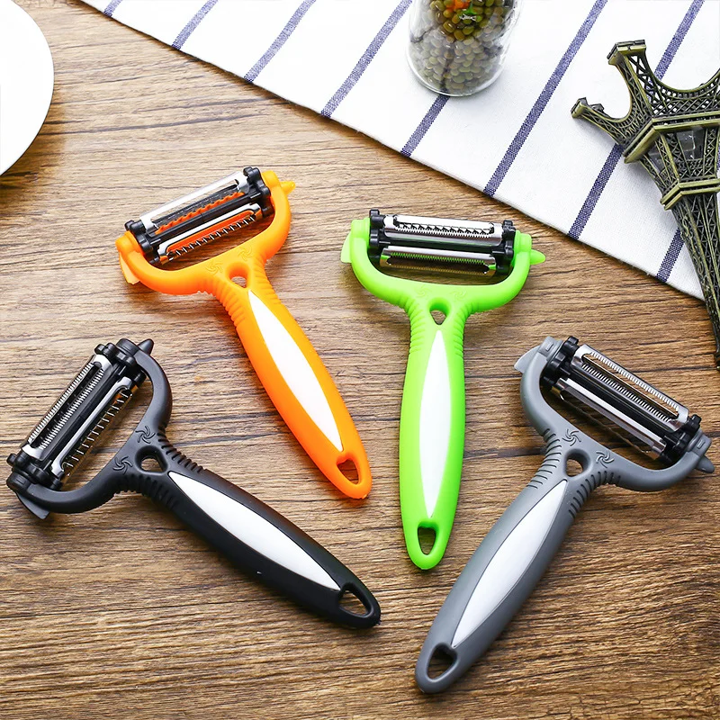 Three-in-One Multi-Function Peeler Tools for Cutting Fruit Rotating Peeling Peeler Grater Kitchen Gadgets
Three-in-One Multi-Function Peeler Tools for Cutting Fruit Rotating Peeling Peeler Grater Kitchen Gadgets