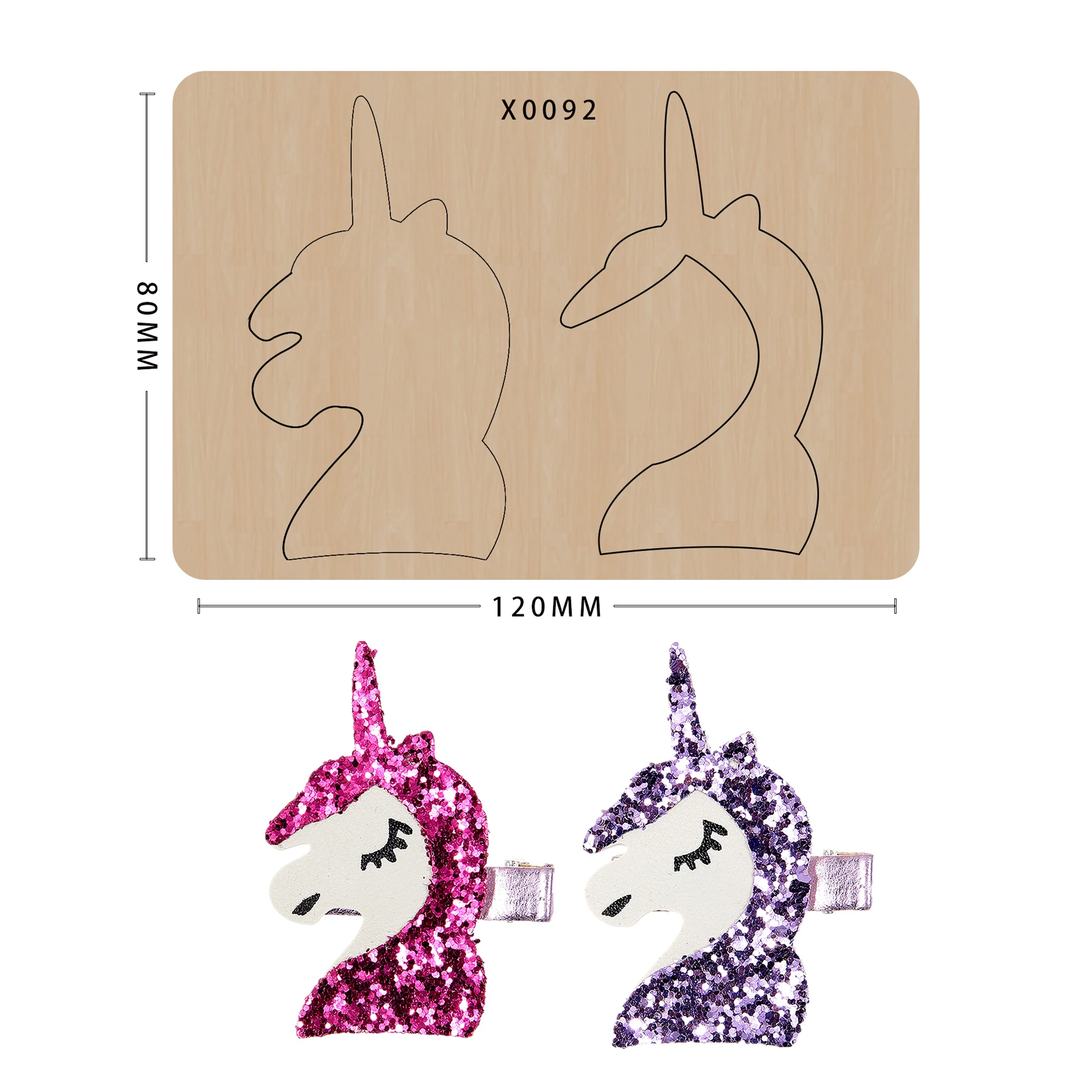 

Unicorn Embossing Knife Mold, DIY Craft, Hair Accessories, Decorative Hairpin, Suitable for Big Shot Machines