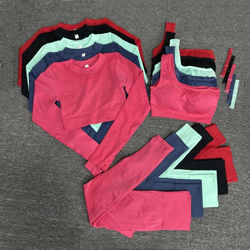 seamless Yoga set long sleeve yoga set female gym legging clothes high waist color sport tight clothing yoga breathable suit
seamless Yoga set long sleeve yoga set female gym legging clothes high waist color sport tight clothing yoga breathable suit