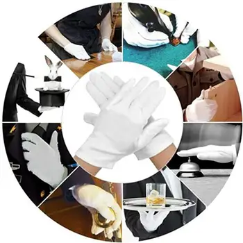 1 Pair Of Cotton Comfortable And Safe Ultra-thin Breathable Cotton Etiquette Dancing Dust-free White Gloves Jersey Pure Jew Y4B1 
1 Pair Of Cotton Comfortable And Safe Ultra-thin Breathable Cotton Etiquette Dancing Dust-free White Gloves Jersey Pure Jew Y4B1