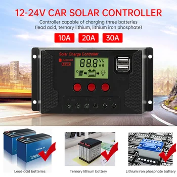 10A 20A 30A Auto Solar Charge Controller PWM Controllers LCD display Dual USB 5V Output Solar Panel PV Regulator
10A 20A 30A Auto Solar Charge Controller PWM Controllers LCD display Dual USB 5V Output Solar Panel PV Regulator