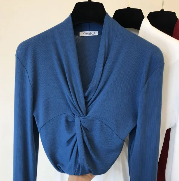 2020 Spring New Simple Tops Women's Korean-style V-neck Long Sleeve Cotton T-shirt Solid Color Undershirt Female Top Shirts
2020 Spring New Simple Tops Women's Korean-style V-neck Long Sleeve Cotton T-shirt Solid Color Undershirt Female Top Shirts