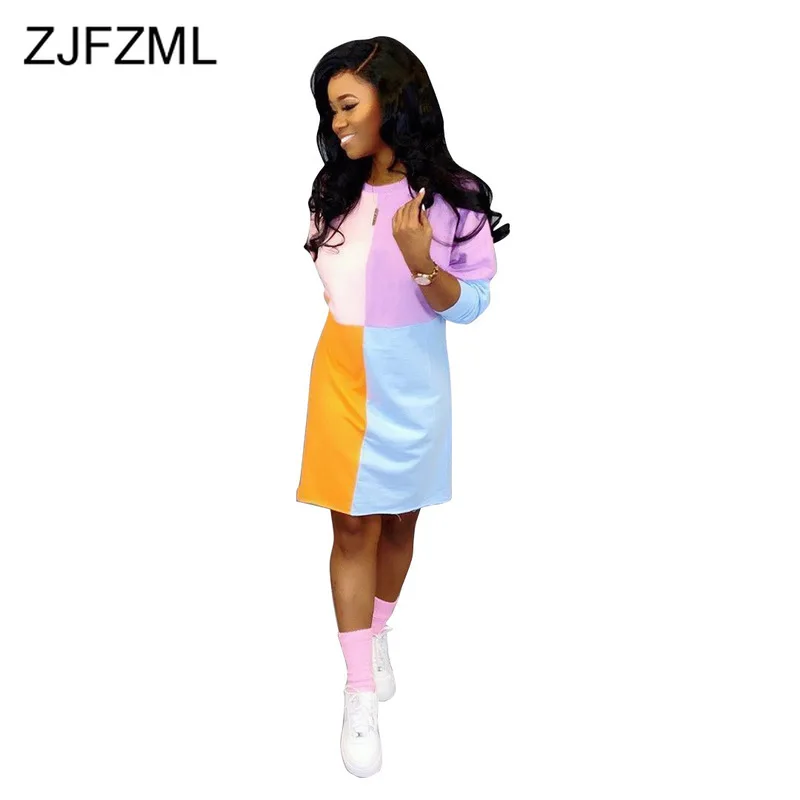 Autumn Contrast Color Long Sleeve Dress for Women Round Neck Slim Fitted A-Line Dress Plus Size Ladies Loose Midi Causal Dress
Autumn Contrast Color Long Sleeve Dress for Women Round Neck Slim Fitted A-Line Dress Plus Size Ladies Loose Midi Causal Dress