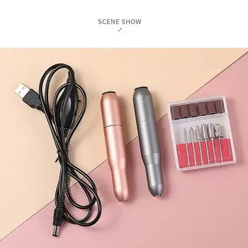 Portable USB Electric Nail Drill Machine Kit Polish Nail Tool Drill Bit Professional Art Nail Exfoliating Grinding File Man F7O4
Portable USB Electric Nail Drill Machine Kit Polish Nail Tool Drill Bit Professional Art Nail Exfoliating Grinding File Man F7O4