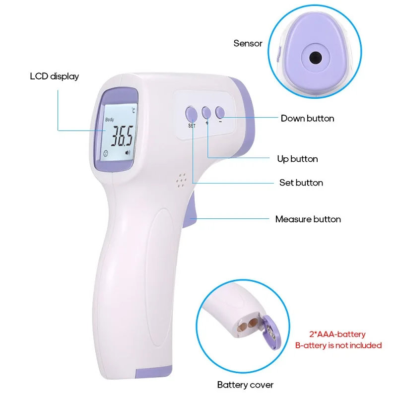 Non-contact-Infrared-IR-temperature-infrared-temperature-meter-Digital-temperature-gun-LCD-Display-termometro